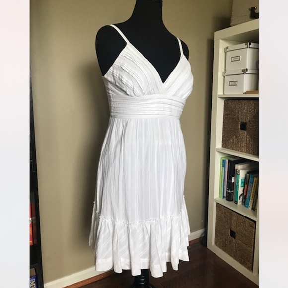 white summer sun dress